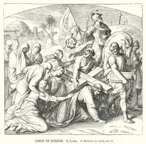 Simon de Cyrène, Saint Matthieu, ch xxvii, ver 32 - Gustav Jager