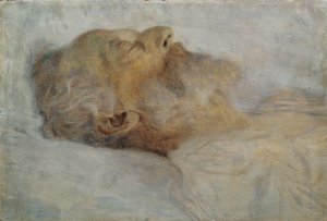 Vieil homme sur son lit de mort