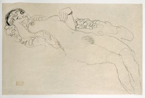 Femme nue tournée vers la gauche - Gustav Klimt