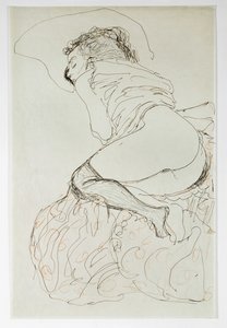 Femme nue, tournée vers la gauche - Gustav Klimt