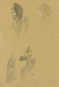 Quatre études de portraits de femmes