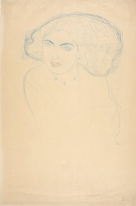 Tête de femme, vers 1916 - Gustav Klimt