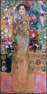 Dame avec éventail - Gustav Klimt