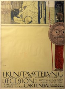 Affiche pour la Ière exposition de la Sécession (censurée)