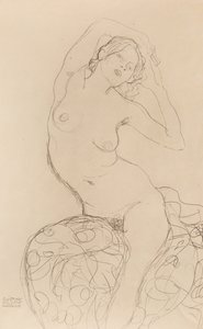 Nu assis - Gustav Klimt