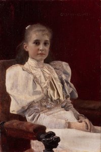 Jeune fille assise - Gustav Klimt
