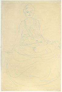 Demi-nu assis de face, vers 1907