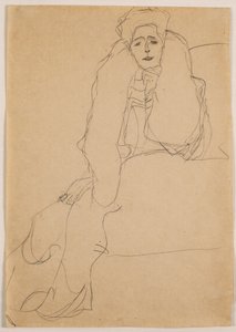 Assis vers la gauche, le haut du corps penché en avant, 1904-1905