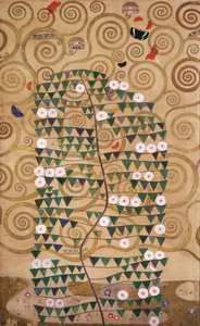 Esquisses pour la frise du Palais Stoclet à Bruxelles, Belgique (aquarelle et crayon sur papier) - Gustav Klimt