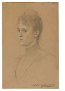 Étude pour un portrait (Mme Heymann?), vers 1892 - Gustav Klimt