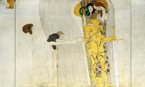 La Frise Beethoven, (détail) : Chevalier en armure brillante, 1902