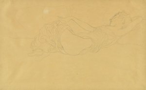 Femme allongée sur le dos, partiellement vêtue