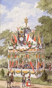 Le pavillon de musique de la fête des tireurs viennois de 1898