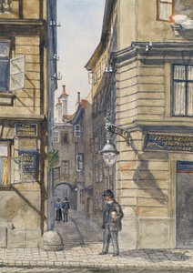La rue Brunngasse avec le premier restaurant végétarien à Vienne