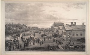 Parade des Chevaliers Gardes à Krasnoye Selo, 1848 - Gustav Schwarz