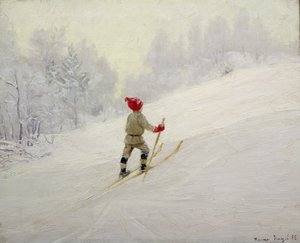 Entraînement de ski - Gustav Wentzel