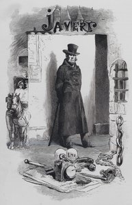 Scène des Misérables, de Victor Hugo : Javert, le détective - Gustave (after) Brion