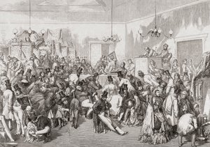 Vente aux enchères au 19e siècle. - Gustave (after) Dore