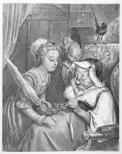 La Princesse et la Fée Spite, gravé par Stephane Pannemaker (1861)