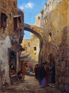 Scène de rue à Jérusalem