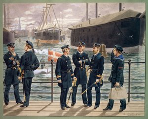 Officiers et troupes de la marine danoise