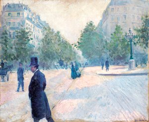 Place Saint Augustin, Temps brumeux, 1878 - Gustave Caillebotte