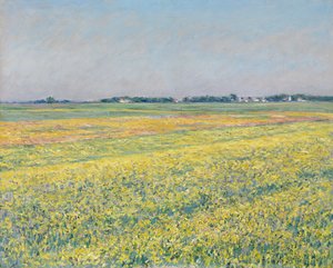 La plaine de Gennevilliers, les champs jaunes - Gustave Caillebotte