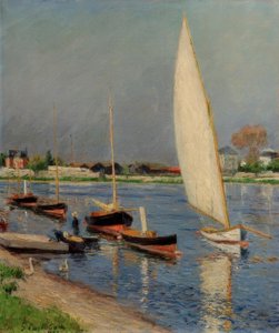 Voiliers sur la Seine à Argenteuil - Gustave Caillebotte