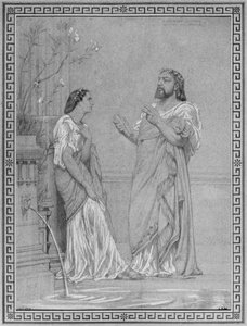 Théophile Gautier et Maria Favart, esquisse pour le tableau 