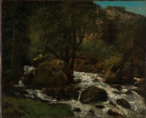 Un ruisseau dans la forêt, Jura, c.1865