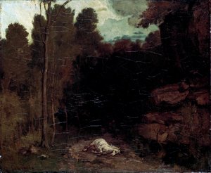 Paysage avec un cheval mort, 1850s