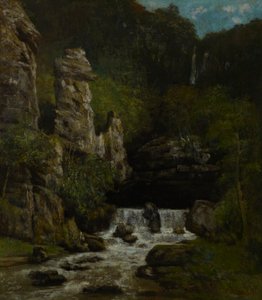 Paysage avec une cascade
