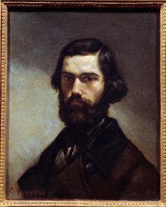 Portrait de Jules Vallès (1832-1885) écrivain, journaliste et homme politique. Peinture de Gustave Courbet (1819-1877)