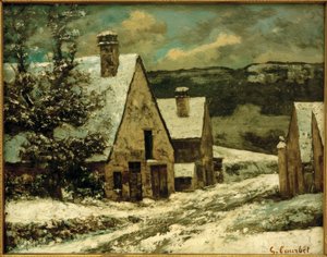 Village sous la neige
