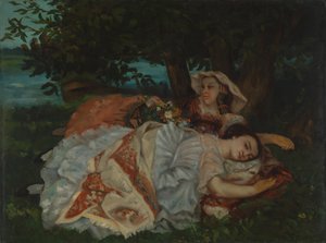 Jeunes filles sur la rive de la Seine, avant 1857