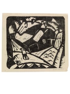 Néerlandais : Paysage ou Paysage avec récolteuses de pommes de terre - Gustave de Smet
