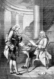 Anne Robert Jacques Turgot recevant une lettre de recommandation