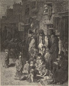 Gustave Doré - Wentworth Street Whitechapel - Londres, un pèlerinage - Gustave Dore