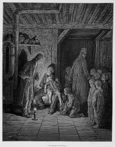 Une maison de refuge - dans "Londres" par Gustave Doré