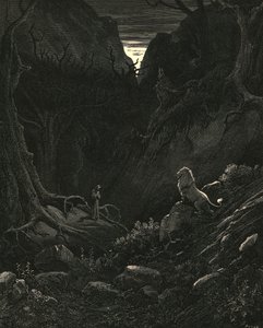 Un lion est venu, contre moi comme il apparaissait - Gustave Dore