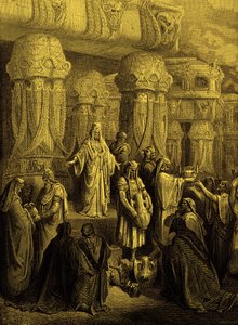 Cyrus rend les vases au temple - Bible - Gustave Dore