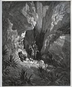 Don Quichotte et Sancho Panza trouvent les affaires d