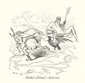La retraite du père Rhin (gravure)