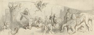 Combat entre chevaliers et géants