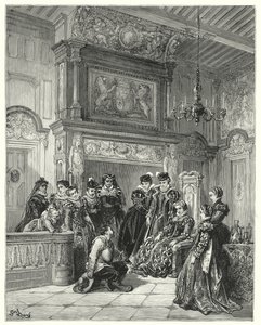 Don Quichotte de Gustave Doré : "À la demande de la duchesse, il raconta très fidèlement tout le passage de la prétendue enchantement" - Gustave Dore