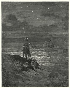Don Quichotte de Gustave Doré : "Don Quichotte resta là, attendant l