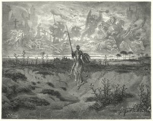 Don Quichotte de Gustave Doré : "Il voyagea presque toute la journée" - Gustave Dore
