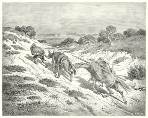 Don Quichotte de Gustave Doré : "Menant l