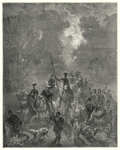 Don Quichotte de Gustave Doré : « Le matin commençait à répandre ses sourires dans le quartier oriental du ciel » - Gustave Dore