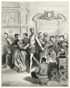 Don Quichotte de Gustave Doré : "Deux dames faisaient principalement leur cour à Don Quichotte" - Gustave Dore